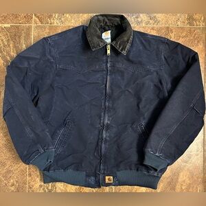 Carhartt Santa Fe Jacket Navy Vintage MiUSA XL Tall J14